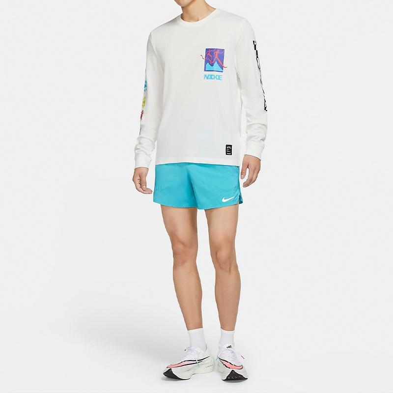 Men's Nike Dri-FIT A.I.R. Running Training Sports Long Sleeves Sail White T-Shirt CW0942-133