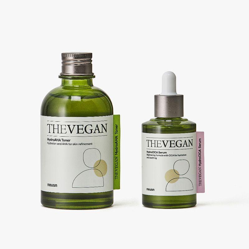 The Vegan Hydro AHA Toner 150ml + Cica Serum 50ml