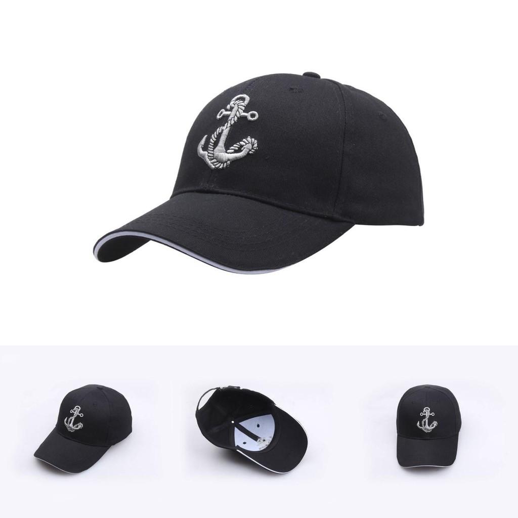 Lässige Baseballkappe mit Ankerstickerei und verstellbarem Riemen für alle Jahreszeiten