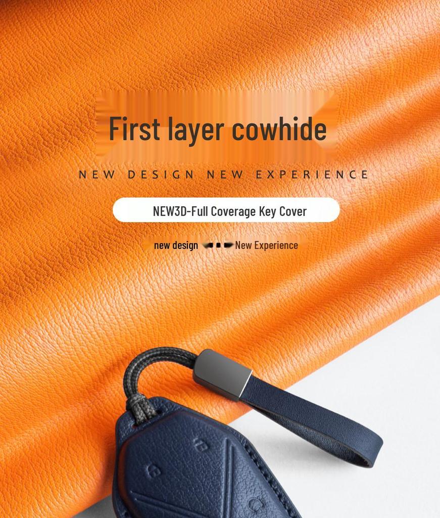 2026 Fangchengbao Tie 7/3 Leather Key Cover for Leopard 8/5 Car Key Modification