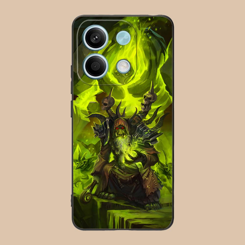 WOW Game Fashion Phone Case for Xiaomi POCO M6 M5 M4 M3 X7 X6 X5 X4 X3 F6 F5 F4 Pro GT 5G Black Cover Smartphone Cellphones