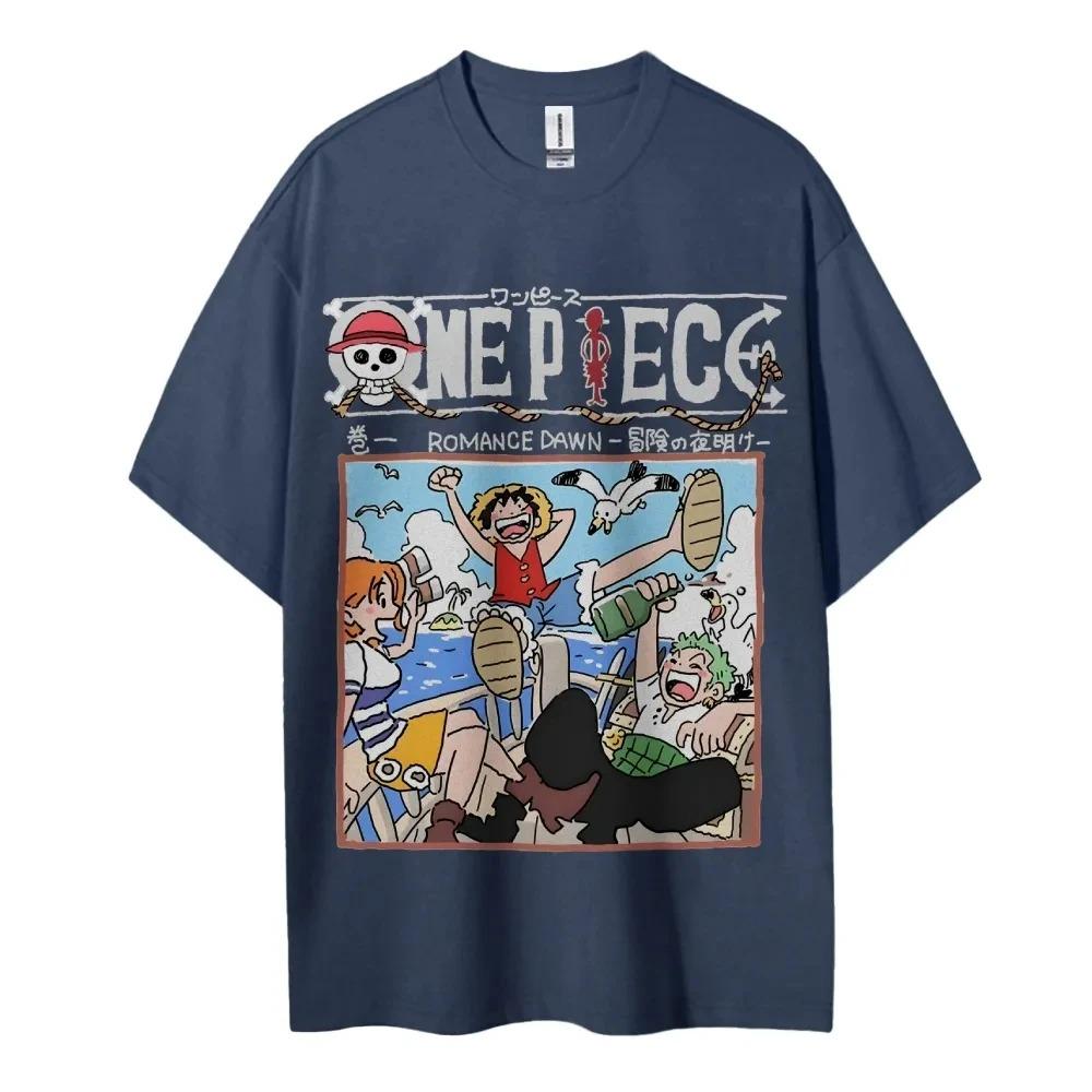 ONE PIECE Peripheral Products Unisex 2026 Summer Casual Oversized Tee Breathable Cotton Daily Lounging and Comic Themed Parties