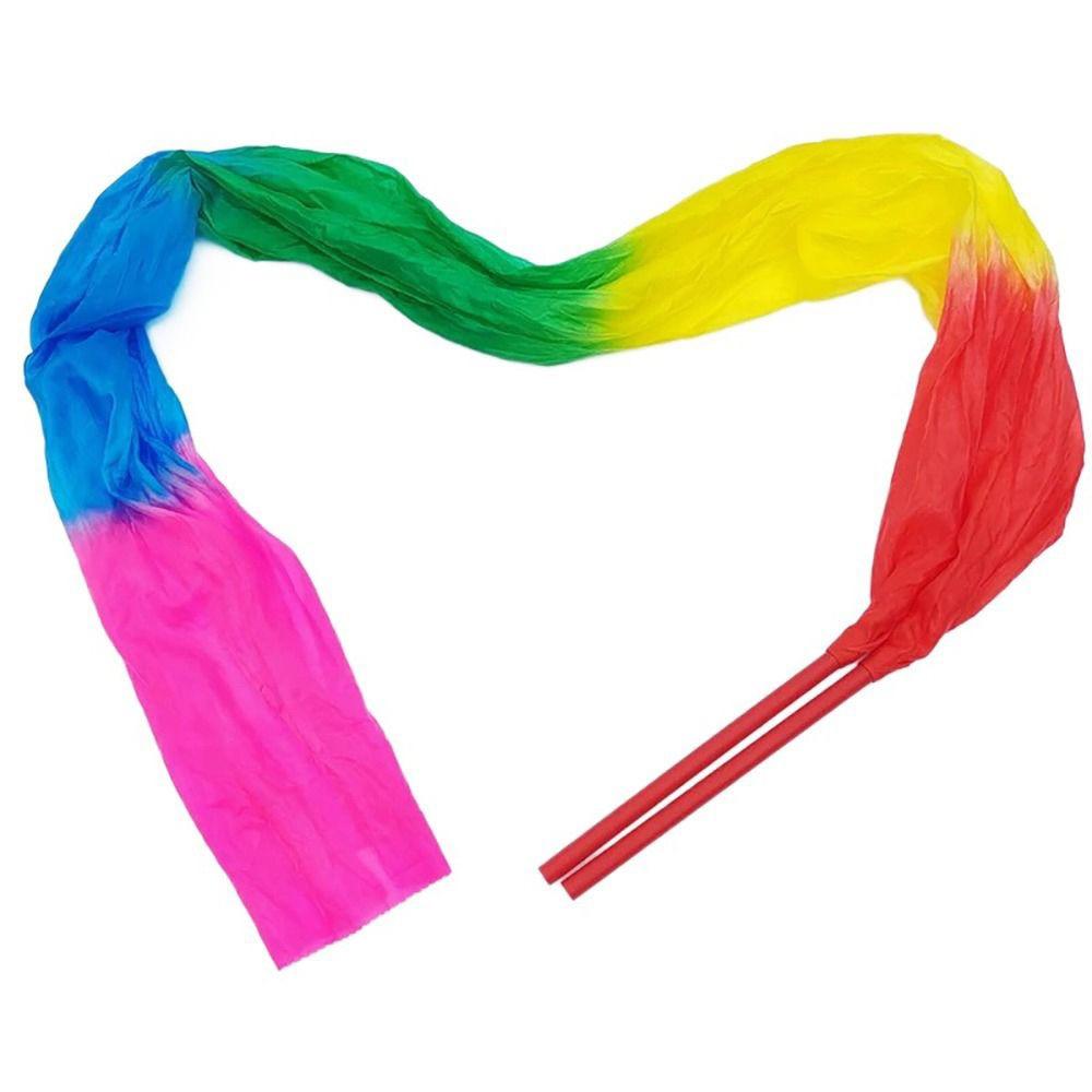 Com Haste Ginástica Fita Colorida Dança Fita Bonitos Adereços Esportivos