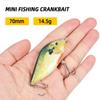 TARUOR 70mm 14,5g Mini Wobler Crank Návnada Crankbait Potápějící se návnada Umělá tvrdá rybářská návnada