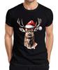 Reindeer Santa Antlers Christmas Watercolour Gift Vintage Funny Mens T-Shirt-