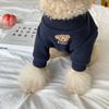 Ins Teddy Bear Pomeranian Pet Hoodie - Anti-Shedding Autumn/Winter Warm Sweatshirt for Small Dogs