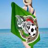 Mexico Football Crest Microfiber Beach Towel, Lightweight And Quick-Dry, for Summer Travel, Beach Essential, Swimming Pool