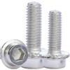 201 Stainless Steel Hex Flange Bolts with Non-Slip Teeth, Cylindrical Head, M5/M6/M8