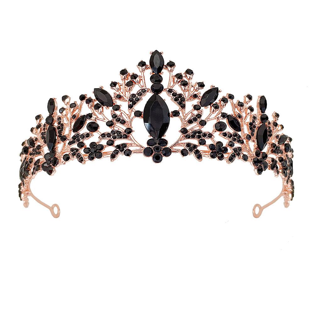 

Барочная Свадебная Тиара Корона Черная Ретро Бриллиантовая Свадебная Корона Ободок