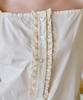 LETTER FROM MOON Middle Line Frill Blouse (Cream)