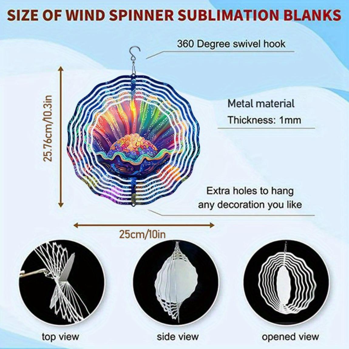 

Прочный металлический колокольчик ветра с 3D вращающимся дизайном морской раковины, красочный светоотражающий уличный декор для сада, патио, двора