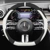 Suede Leather Steering Wheel Cover for Mercedes Benz GLE GLS GLC GLA C E S Class AMG GLK ML Etc Non-Slip Grip Protector Sport