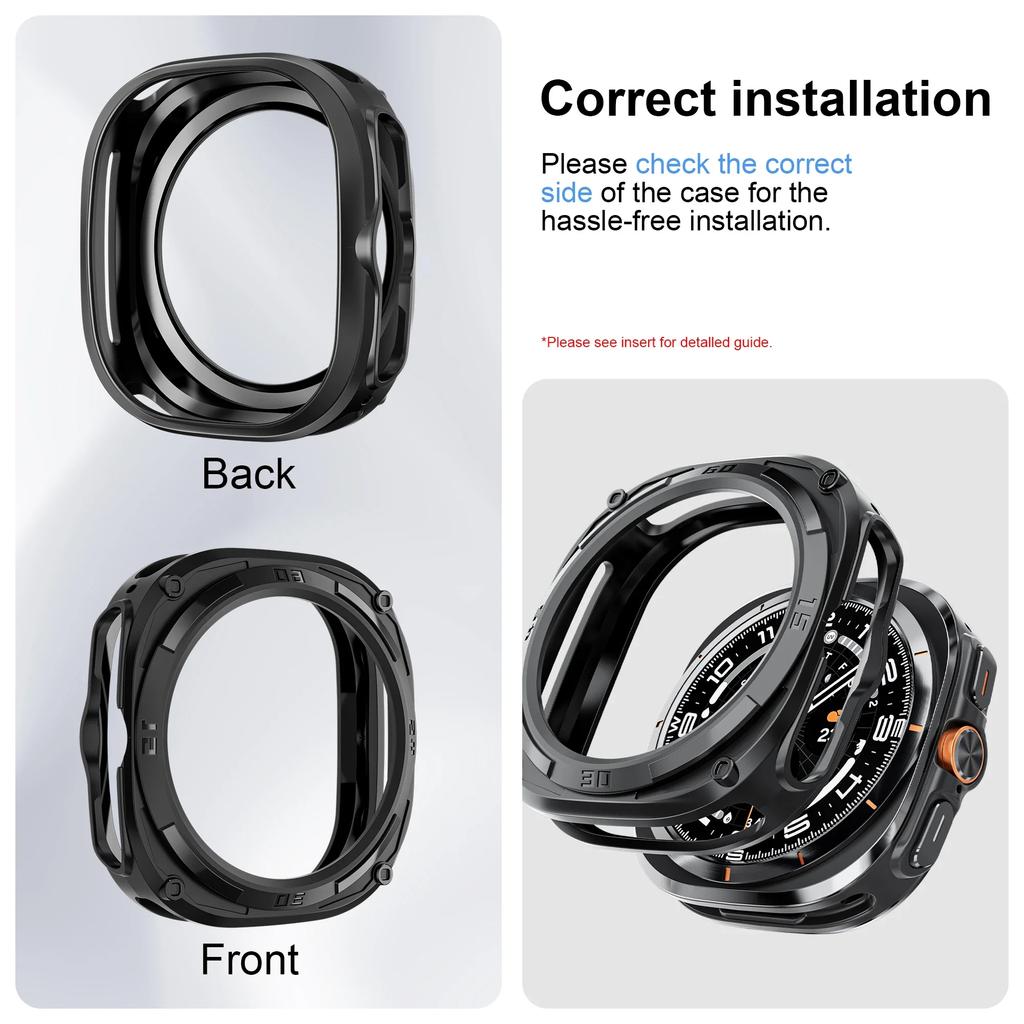 Ochraniacz ekranu do Samsung Galaxy Watch 7Ultra Etui 47mm Akcesoria Twarda Ramka TPU Ochronny Bumper Pokrowiec na Galaxy Watch Ultra