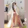 Chinese Ming Dynasty Style Hanfu For Women Winter Embroidered Plus Velvet New Year Clothes
