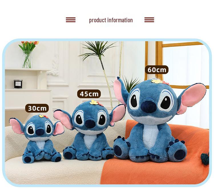 Adorable Sitting Flower Stitch Plush Toy Pillow - Perfect Birthday Gift