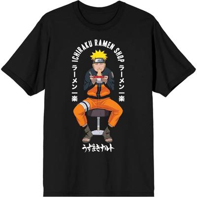 Naruto Shippuden Anime Cartoon Ichiraku Ramen Herren Schwarz T-Shirt