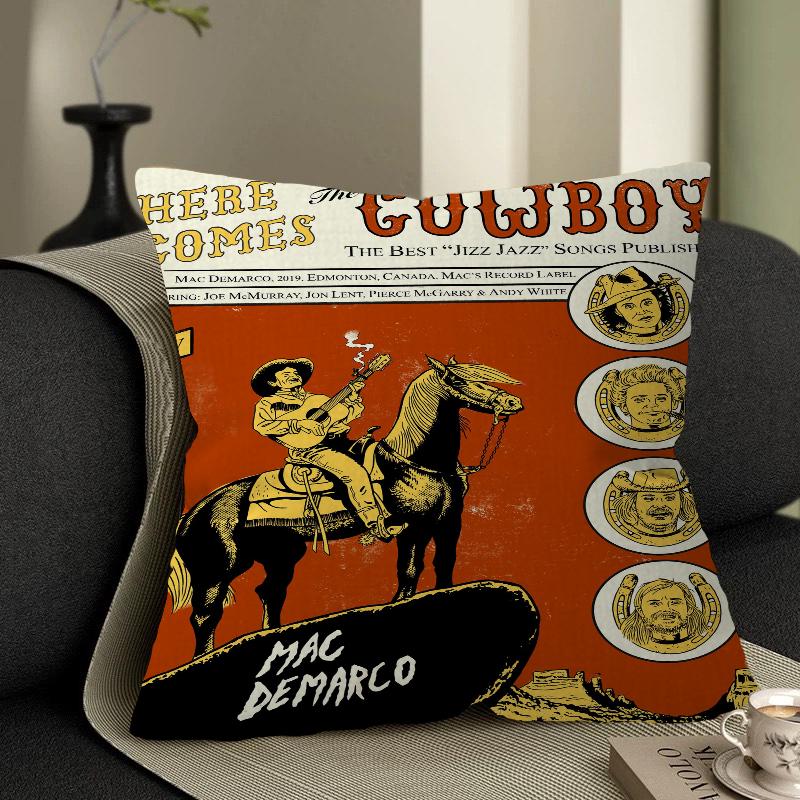 Mac Demarco Maple Design Cushion Cover Happy Autumn Harvest Decor Holiday Decorati Pillow Cover