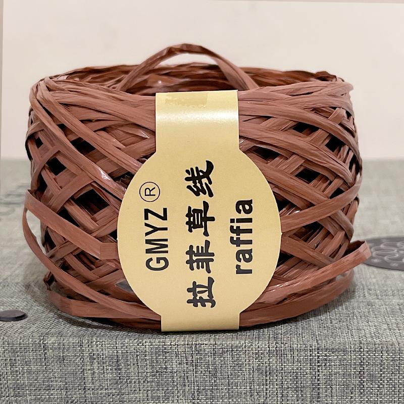 100M/Roll Washable Japanese Plant Raffia Straw Thread Hand-Woven Bag Summer Knitted Hat Hook Crochet Line DIY Eco Friendly