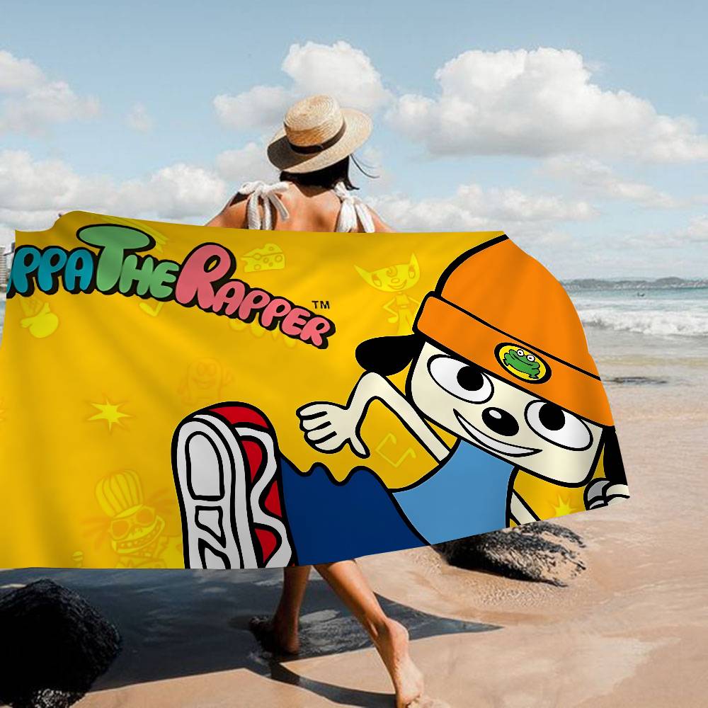 Classic Game P-Parappa T-The R-Rapper Microfiber Printed Beach Towel Mountain Climbing Yoga Beach Swimming Running Absorbent