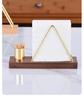 Walnut Wood Napkin Holder - Round & Square Solid Wood Stand for Dining Table