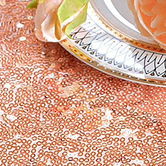 Tablecloth Round Shape Stunning Sequins Reusable Tablecloth Scratch-Resistant Breathable Stain-Resistant Table Cover