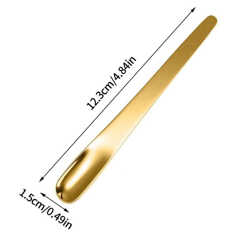 1Pc Coffee Spoon Stainless Steel Flat Spoon For Dessert Small Coffee Scoop