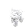 Black & White Abstract Resin Sculpture for Modern Spaces