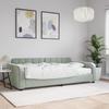 Vidaxl Sofa Z Materacem Do Spania, Jasnoszara, 100X200 Cm, Aksamit