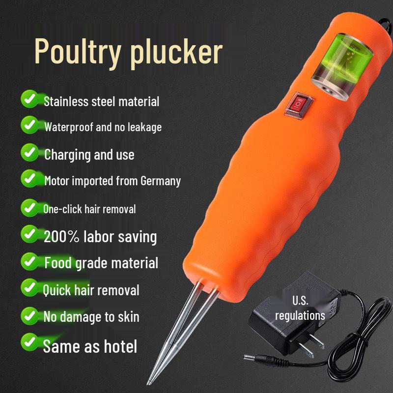 Wasserdichter Elektrischer Geflügel-Federrupfer - Handlich & Wiederaufladbar für Hühner, Enten, Gänse