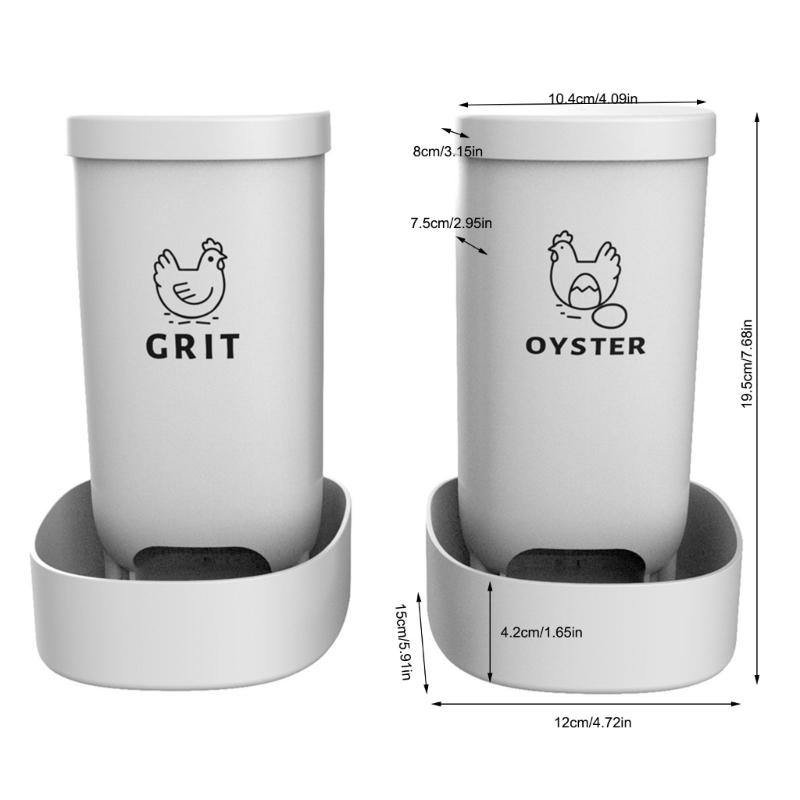 Heavy Duties Chicken Courage Dispenser With Wide Base None Tip Design Smooth Outside For Ducks Geese Backyard Flocks