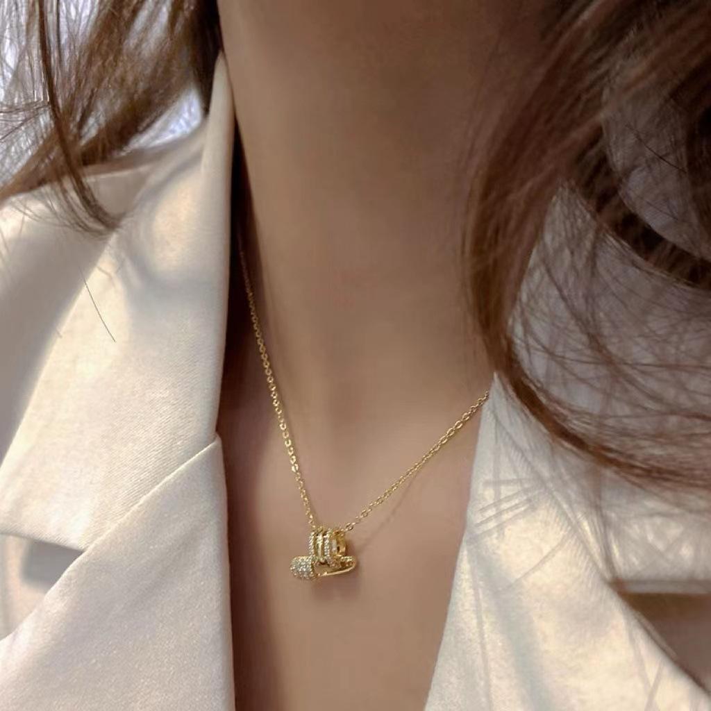 Versatile Rhinestone Lucky Bead Waist Necklace & Clavicle Choker