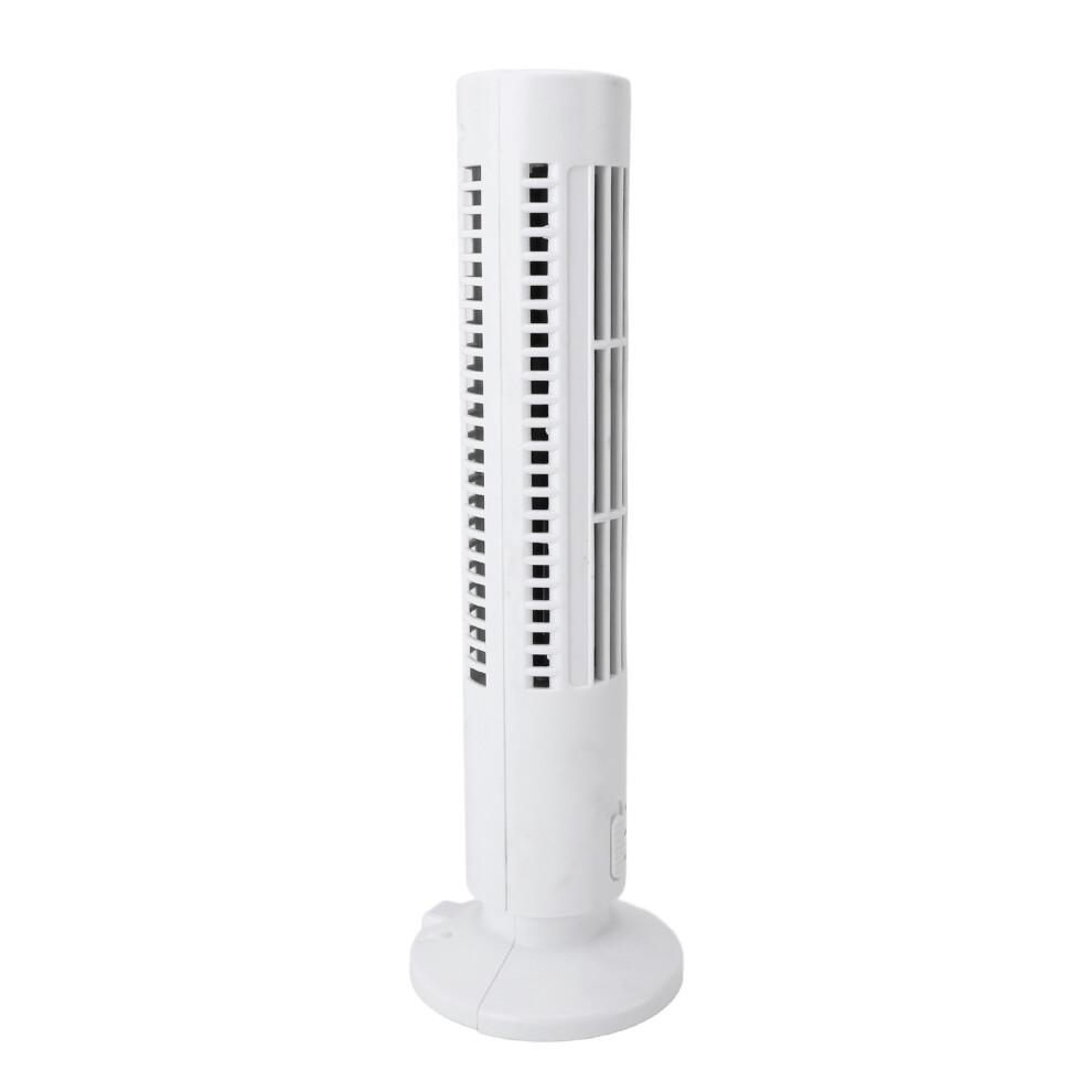 Mini Tower Fan Bladeless Desk Fan Quiet Cooling, White, 6x33cm
