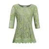 Women Clothes Spring Summer Lace Blouse Shirt Lady Casual Half Sleeve Solid O Neck Flower Lace Tops All Match Hollow Out Blouses
