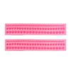 2Pcs Silicone Mold Long Pearl Necklace Shape Easy Demoulding Flexible Soft Baking Mold for Cake Fondant Chocolate