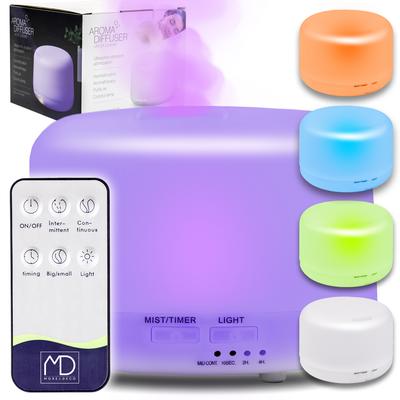 Aroma Diffuser, Air Humidifier, Aromatherapy, LED Night Light + Remote Control