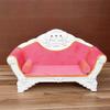 1Pcs 1:12 Scale Dollhouses Mini Pink Double Sofa Model Living Room Scene Miniature Toy Accessory DIY Decoration