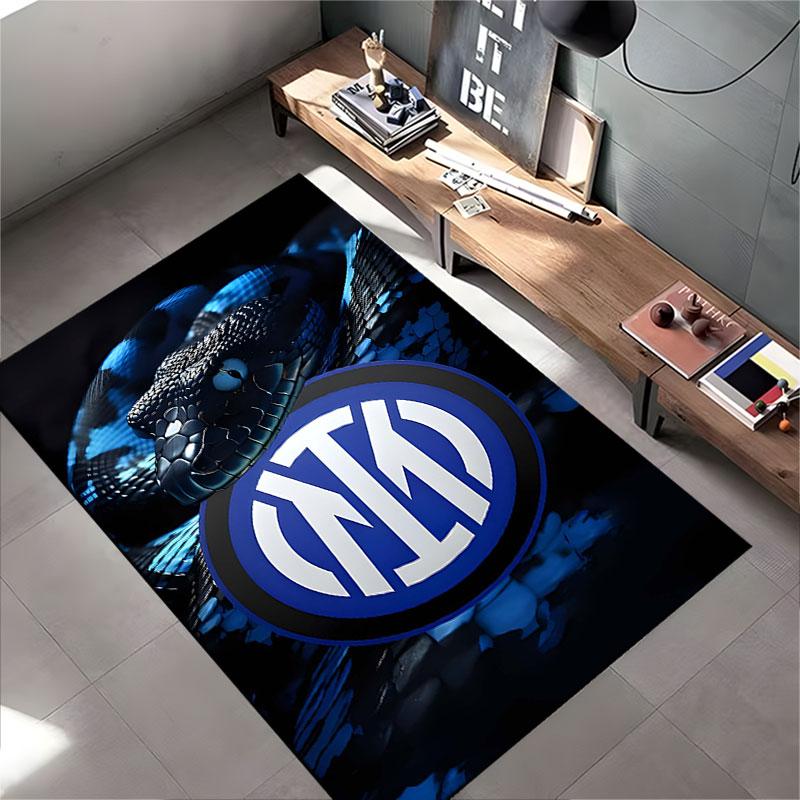 Inter Milan Snake Design Carpet suitable as a non-slip mat for the living room or bedroom sofa