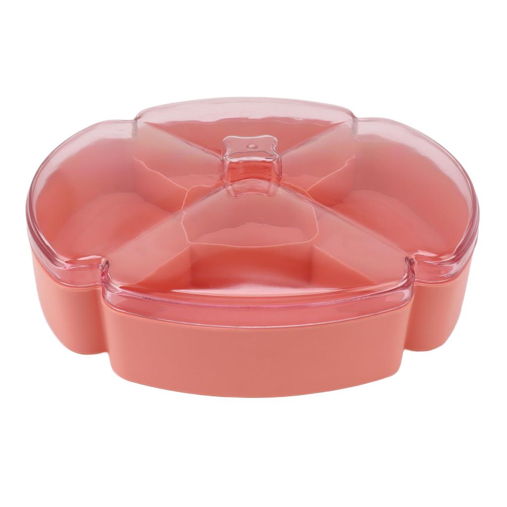 Snack Serviertablett Rund Kunststoff Obst Nuss und Süßigkeiten Fachplatte mit 5 Fächern für