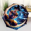 1 Stück DRAGON BALL Goku Automatisches Öffnen/Schließen Faltbarer Regenschirm, Winddichte 8-Rippen-Konstruktion, Leichter Reise-Regenschirm für Damen/Herren,a0902062