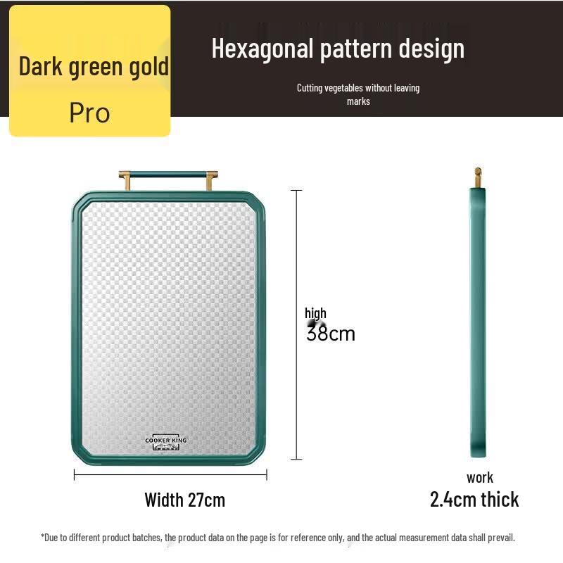 COOKER KING Double-Sided Anti-Bacterial Stainless Steel Cutting Board