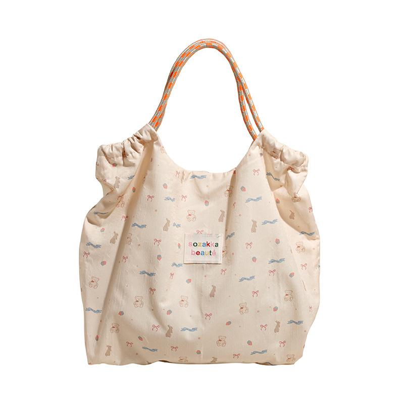 

Новая нишевая холщовая сумка с принтом сломанного цветка, большая вместимость, на плечо, подмышку, портативная сумка для покупок, сумка-тоут жёлтый