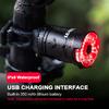 Inteligentné LED zadné svetlo na bicykel USB nabíjateľné zadné svetlá na bicykel Bezpečnostné upozornenie na snímanie bŕzd