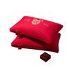 Cotton Embroidered Wedding Pillow Set Red Soft Comfortable Bedding Bridal Bedroom Decor