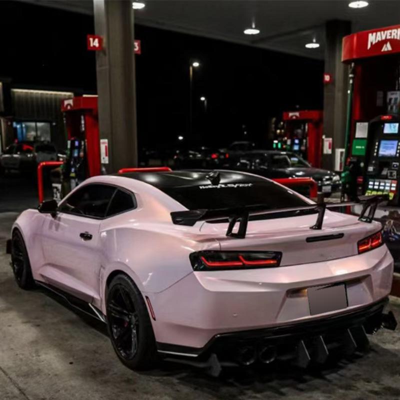 Adatto per Chevrolet Camaro C6 2015-2025 Paraurti Posteriore Spoiler Posteriore Lama del Vento Spoiler a Tre Sezioni Nero Lucido Kit Carrozzeria