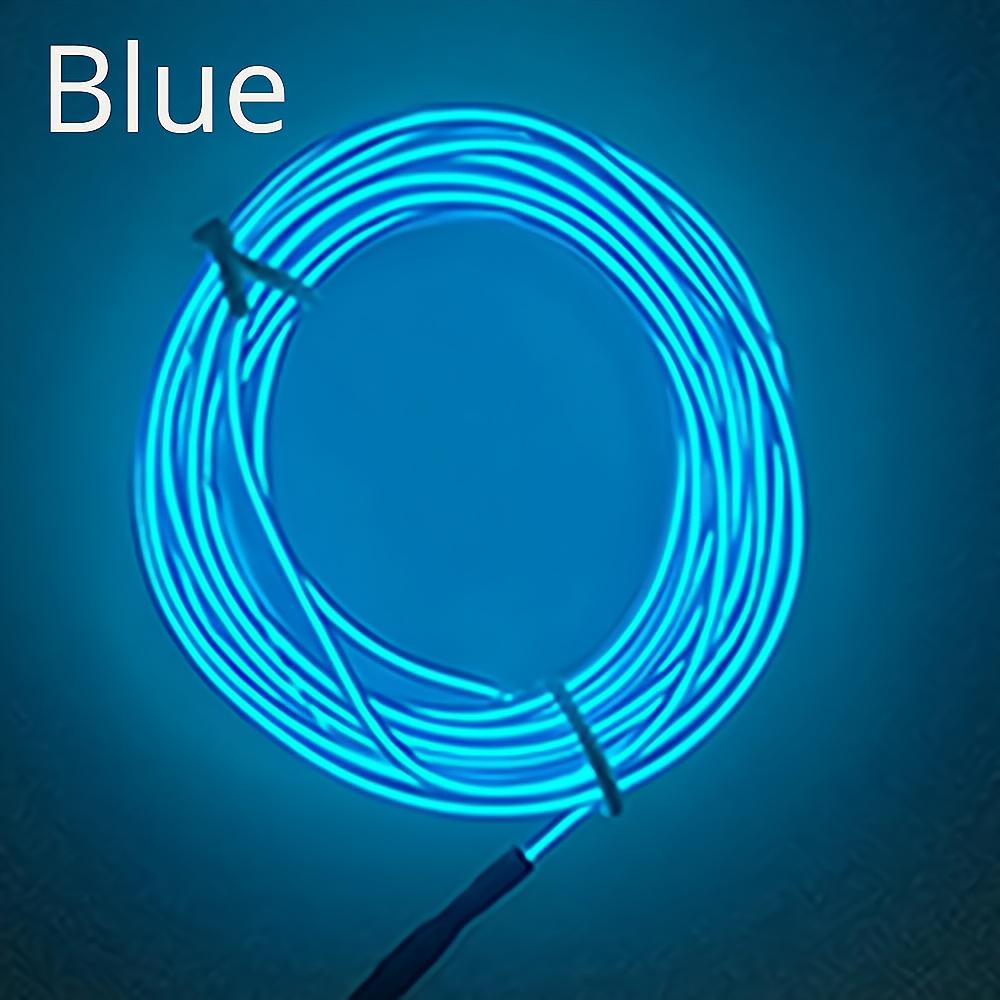 

1M 2M 3M 5M Автомобильное внутреннее освещение Автоматическая светодиодная лента Проводной трос Трубка Линия Гибкий неоновый свет с 12 В USB-прикуривателем 3M USB Drive синий