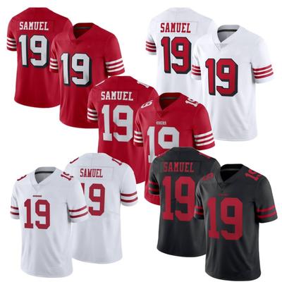 Mens NFL San Francisco 49ers 19 Deebo Samuel Authentic Style Performance Jersey - Red White Black