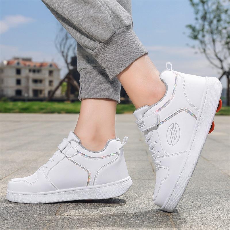 Runaway Shoes Children's Lightweight Breathable Manual Double Wheel Adult Sliding Boys Girls Summer Students Removable