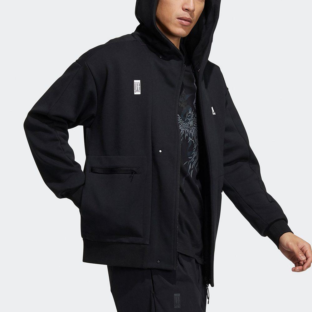 Adidas Jackets Men's Black Hooded Moderate Other H39296