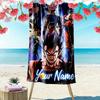 Name Custom Anime Dragonball Print Beach Towel, Large Soft Quick Dry Towel for Beach Camping Swimming