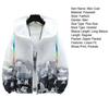 Men Sun Protection Clothing Hooded Long Sleeve Pockets Sunscreen Jacket Zipper Placket Shoes Print Quick Drying Windbreaker
